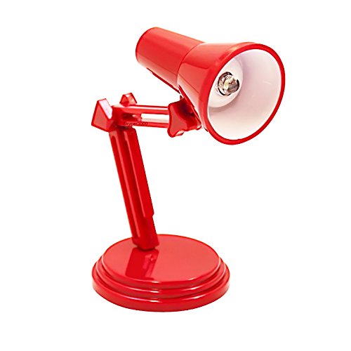 Preisvergleich Produktbild Flexible LED Buchleuchte Rot Buchlampe Leselampe Leuchte Notenpultleuchte Klemmleuchte Lampe + 3 Batterien (Rot)