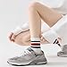 XIUYANG Striped Retro Crew Socks,Classic Athletic Ankle Sock,Vintage Sport Running Socks for Womens (US, Alpha, One Size, Regular, Regular, Socks Set B)