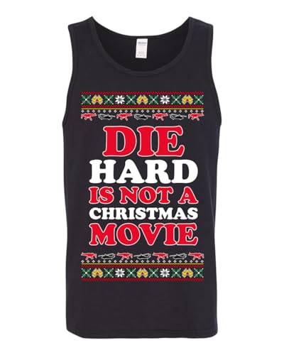 Die Hard is Not a Christmas Movie Classic McClane Hans Nakatomi Plaza Xmas Party Holiday Movies Ugly Christmas Mens Tank Top2