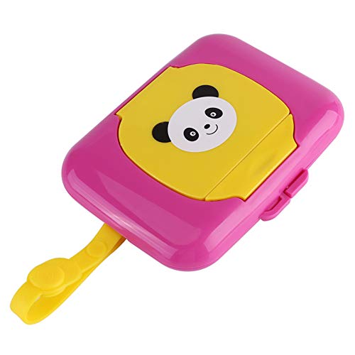 Fafeicy Dispenser per Scatole di Salviette Umidificate per Bambini per Viaggi All'aperto, Materiale PP Ecologico, Cintura in Silicone Portatile, Design Carino e Leggero, Diversi Colori