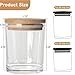 CONNOO 15 Pack 7 OZ Clear Candle Jars with Bamboo Lids, Thick Glass Empty Jars for Making Candles - Dishwasher Safe, in Bulk.