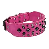 Toddmomy Collar De Metal De Metal Ajustable con Remaches Cuadrados Carrillo Cómodo para Perros Pequeños Correo De Mascota para Caminar Al Aire