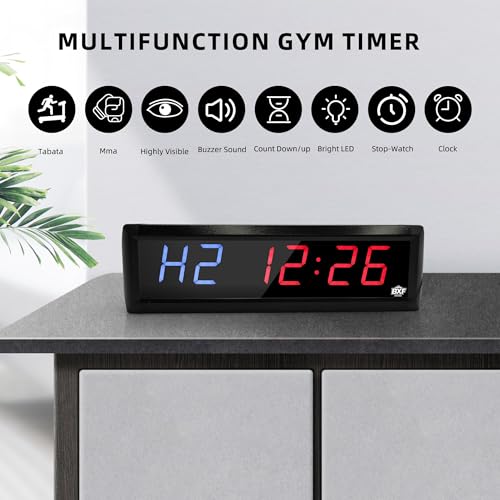 Temporizador Grande de Gimnasio LED Digital con Control Remoto miniatura 2