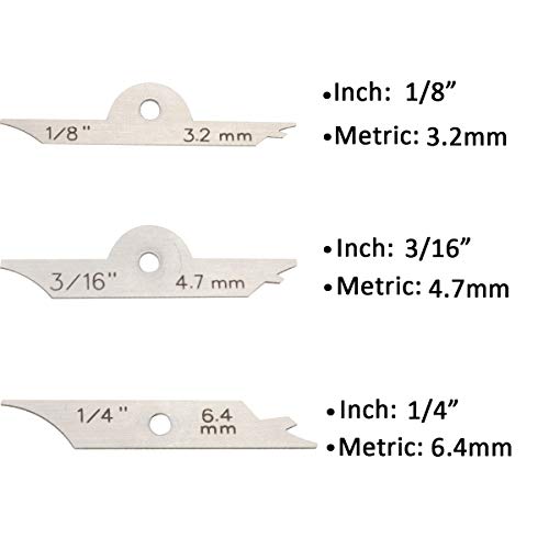 Set de 11 piezas calibrador para soldadura en acero inoxidable miniatura 2