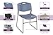 Romig Zeng Ultra Compact Metal Frame Armless Stackable Chair (50 Pack)- Blue
