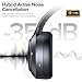 Hybrid Active Noise Cancelling Headphones Wireless, 120Hrs Playtime, 6 ENC Clear Mic, Over Ear Bluetooth Headphones with Hi-Res Audio Comfort Earcup Foldable ANC Headphone for Travel Game Home Office
