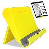 ★ Prima de diseño: soft edges, low weight, convenient transportation El botón one-touch y rotación de 270 grados de rotation permite ajustes rápidos e interminables para el ángulo de vision Antideslizante. Con superficie lisa antideslizante y almohadilla de silicona suave,no dañará su teléfono,y proteger su tableta de daños y evitar resbalones.