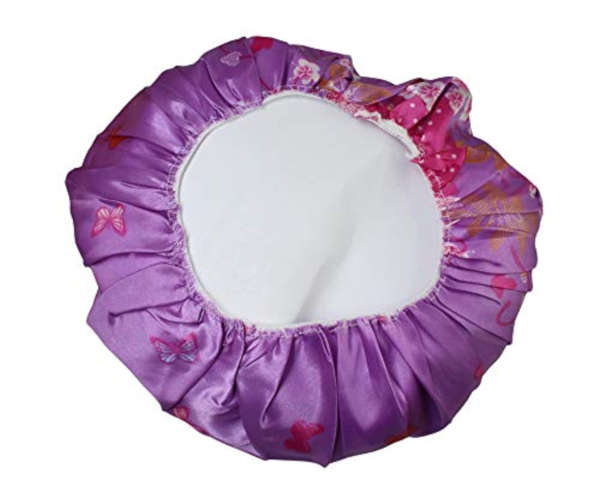 Reusable Printed Shower Cap with Elastic Band, Assorted Designs