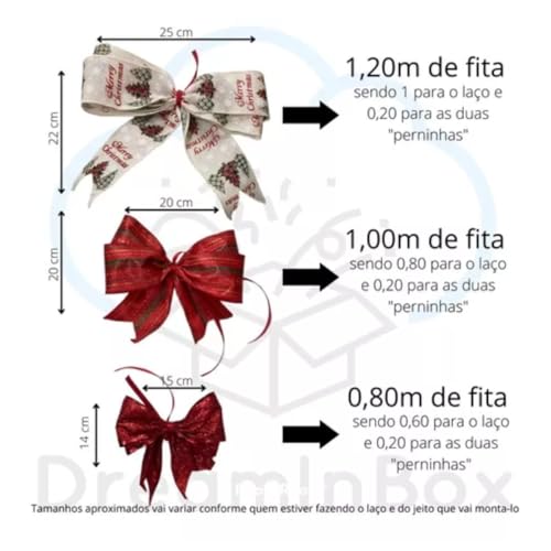 Fita Aramada Decoração Laço Arvore De Natal Xadrez (FT1359)