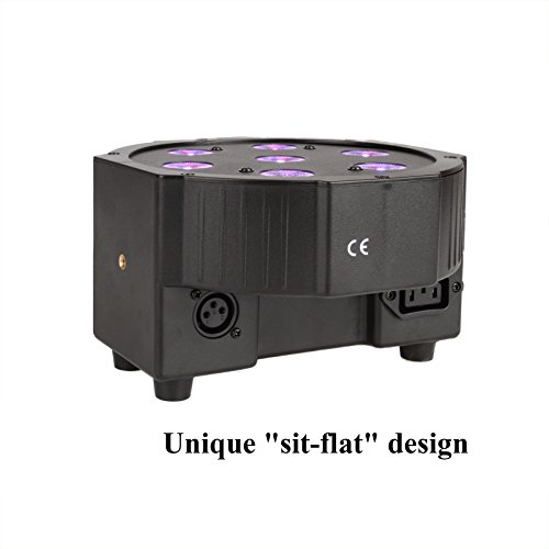 GBGS LED Up Lighting RGBW LED Par Lights 10W x 7 LED DMX 4-in-1 Par Can Stage Lighting Super Bright for Wedding DJ Event Party Show - Thumbnail 3
