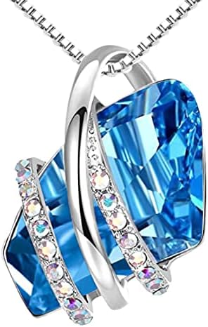 Sandistore125 Rose Initial Necklace Crystal Geometry Rhinestone Necklaces For Women Pendant Necklace Maternal Full