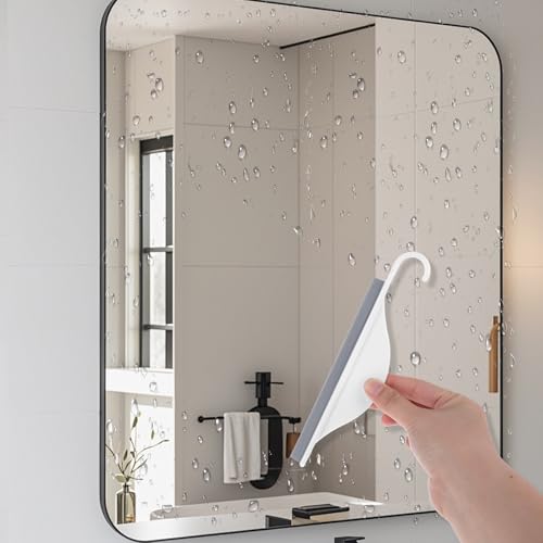 Image of Sink Squeegee, Mini Squeegee with Hanging Hook, Silicone Mirror Squeegees, Bathroom Squeegees for Shower Cleaning Sink, Bathroom, Glass, Car Windows Wiper Scraper