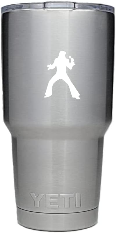 HSC Design Calcomanía personalizada para automóvil para Elvis Singing juego de 2 calcomanías calcomanía de vinilo para parachoques de automóvil