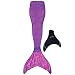 Fin Fun Mermaiden's Mermaid Tail, Reinforced Tips, with Monofin, Asian Magenta, Child 8