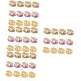  BESTonZON 64 Pcs Simulation Shell Fish Tank Accessoires Statue Téléphone Cas Accessoires Jouets Mini Shell Décor Décor De Bureau Miniature Shell avec Perle Mini Shell Figurines Patch Résine