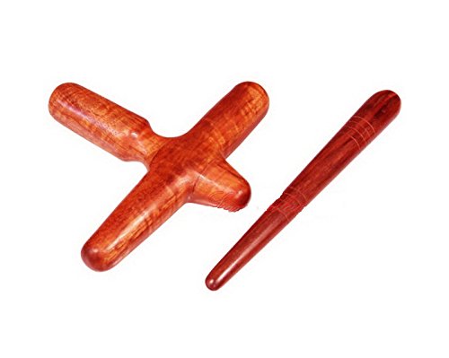 CandyHusky 2-in-1 Thai Traditional Hand & Foot Massage Wooden Stick Tool