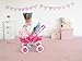 KOOKAMUNGA KIDS Baby Doll Stroller - Realistic 2 in 1 Baby Stroller for Dolls w/Detachable Bassinet – Toy Pram w/Carry Cot, Retractable Canopy & Soft Grip Handle - for Dolls up to 18