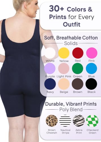 Image of STRETCH IS COMFORT Womens Plus Size Tank Unitard Athletic Rompers For Women