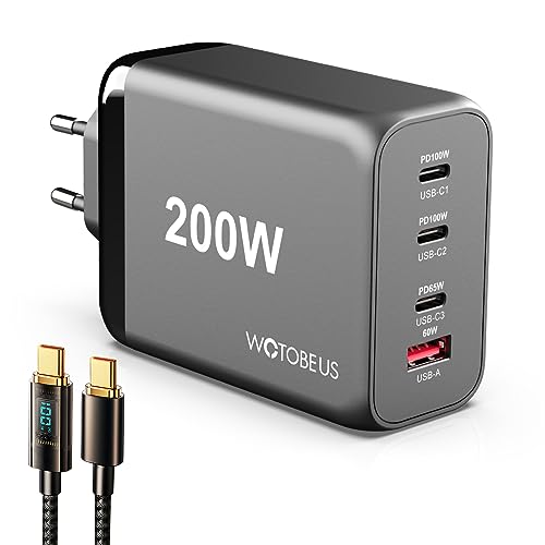 Chargeur rapide PPS 45W et PD 100W WOTOBEUS adaptateur secteur Type C pour PC portable
