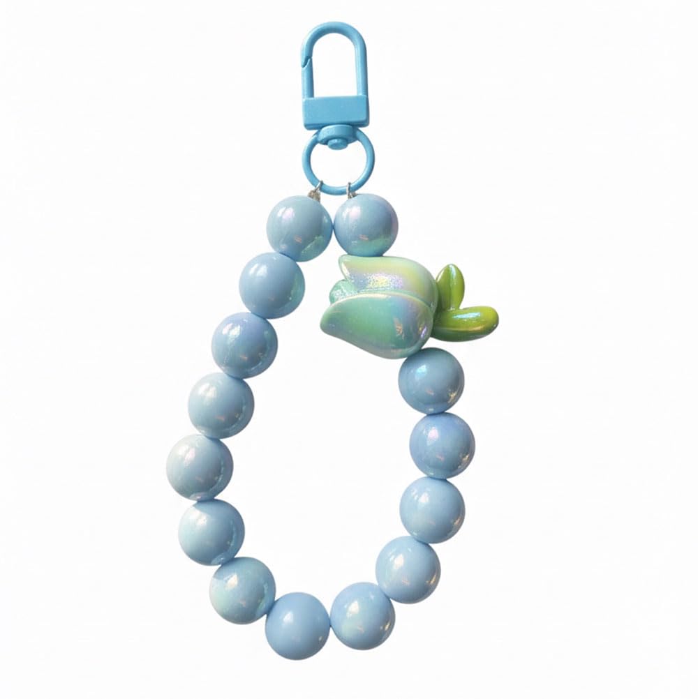 DCW Cute White Bow Beaded Strap Phone Charms, Kawaii Aesthetic Chain, Lanyard Wrist Strap Accessories for Hand Bags Key Pendants Decor for Kids Girls-image-37
