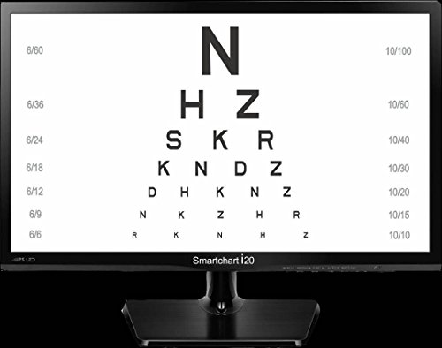 DUKAL TM3050 Tech-Med Snellen Eye Test Chart, Non-Reflective Matte Finish, 20' Height, 11