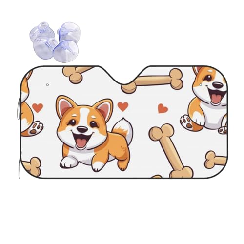 Parasol para parabrisas delantero de coche Corgi contra quemaduras de volante