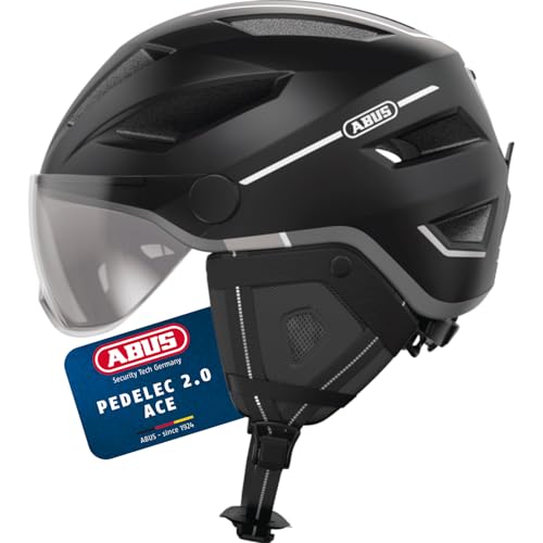 ABUS Stadthelm Pedelec 2.0 ACE - Fahrradhelm mit Rücklicht, Visier,...