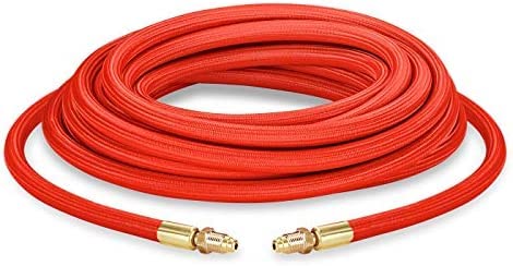 Tig Power Cable 12 1/2' Super Flex Red for #17 & #9 series Tig torches 3/8' -24RH cable connectors.