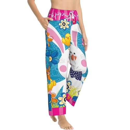 Pantalon de pyjama ample pour femme imprimé Pâques - 2