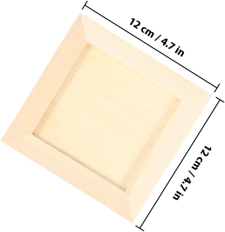 5pcs Wood DIY Painting Picture Frames, 12x12cm Boys and Girls