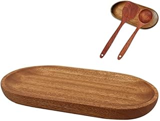 Ladle and Spoon Holder, Natural Retro Wood Spoon Rest Kitchen Spoon Rest for Countertop Cutlery Holder for Spatulas Spoons Tongs and More Cooking Utensil