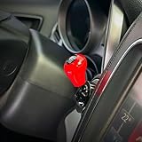Fit Alloy Push Start Button Cover Lever for Cars, Metal Construction with Baked Paint, Suitable for Around 95% of Vehicle Models (Red)