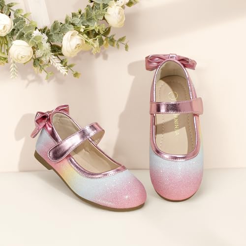 Image of PANDANINJIA Toddler Dress Shoes Flower Girls Ballet Flats