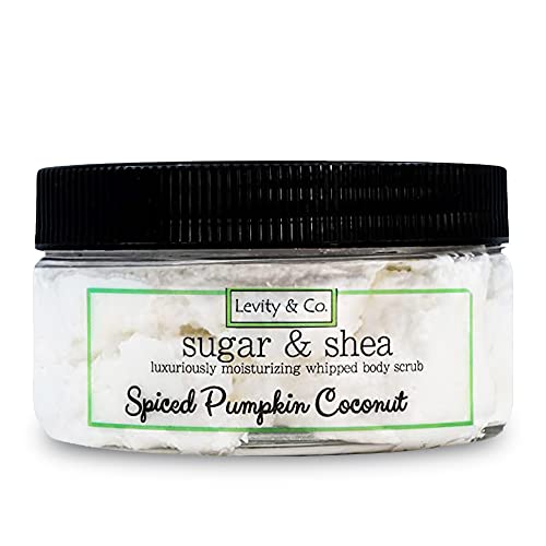 Levity & Co. - Sugar & Shea Body Scrub, Natural Body Care Products For Women, Moisturizing Hand Scrub & Body Exfoliating Scrub, Enriched W/Grapeseed Oil, Spiced Pumpkin Coconut, 5.5 Oz #TOP6