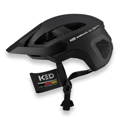 KED Embrace MU-1 Allround Helm Für City Trail Mit Verstellbarem Visier Und Beleuchtung | Farbe: Black Matt, Größe: 54-58 (M)