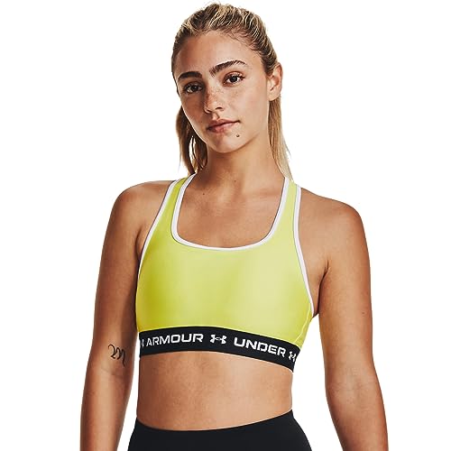Brassière de sport Under Armour Mid Crossback pour femme maintien moyen noir