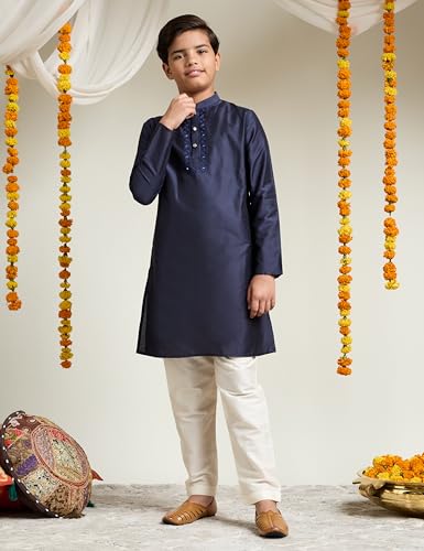Image of Amazon Brand - Symbol Boy's Festive Rayon Kurta Pajama Set