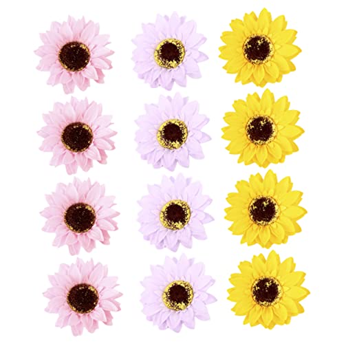 TOVINANNA 12個 せっけんひまわり 花の香りの石鹸 ひまわり石鹸 装飾ひまわり ルの香りの花 アーティフィシャルフラワー 花屋用品 ソープフラワー
