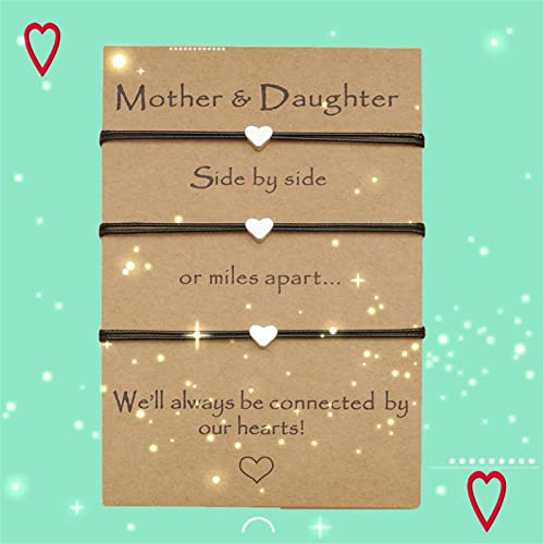 2-3Pcs Stainless Steel Butterfly Bracelet Set Handmade Adjustable Braide Rope Love Heart Hollow Out Animal Insect Bracelet for Mom Daughter Mother Birthday Christmas Jewelry Gift2