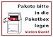 HB-Druck Pakete Paketbox Schild A5 Rückseite selbstklebend