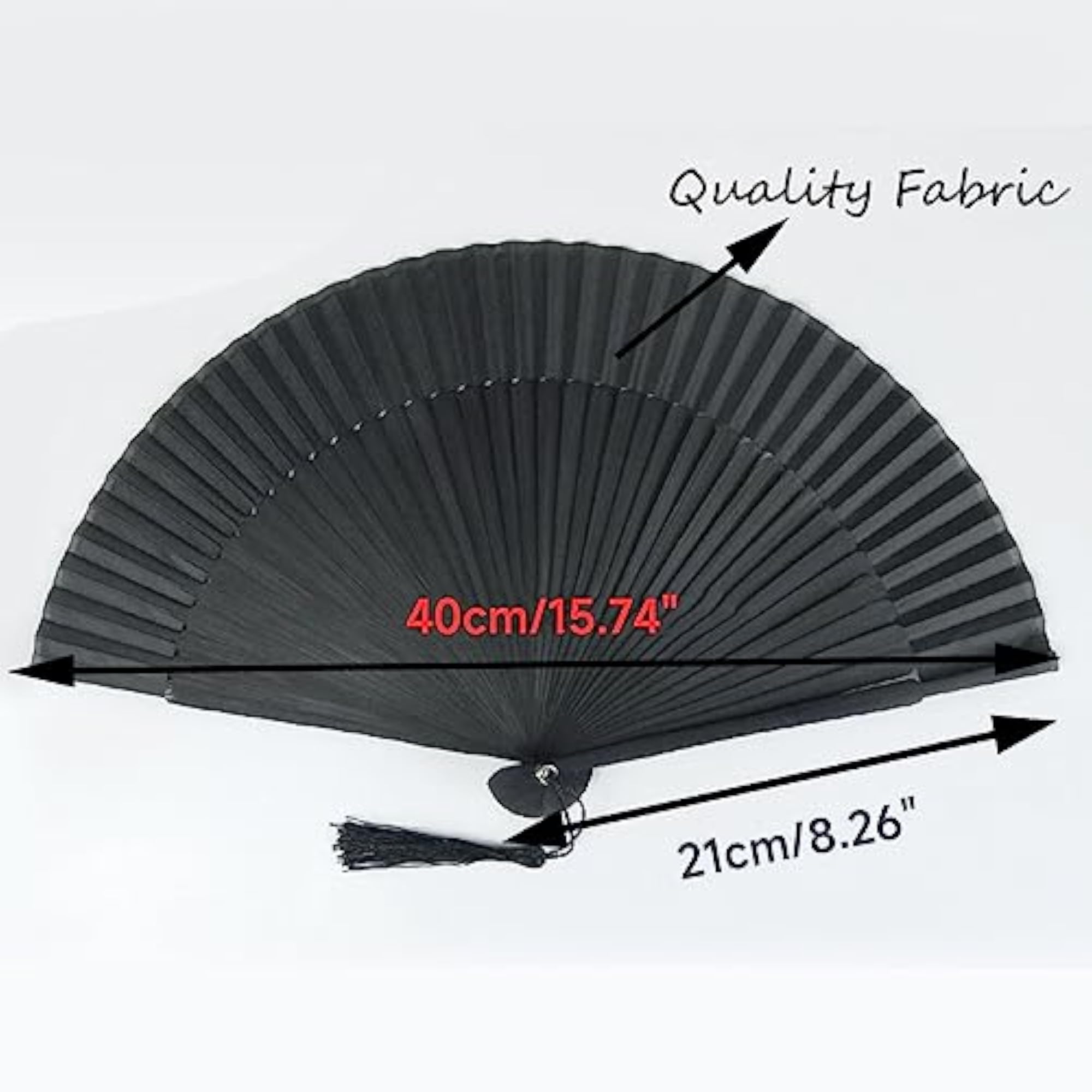 2Pack Handheld Folding Bamboo Silk Hand Fans