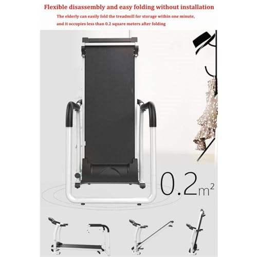Image of Electric Folding Treadmill -Folding Treadmill Running and Step Machine,Easy Assembly Walking Running Jogging Fitness Machine,W /Extra-Long Handl