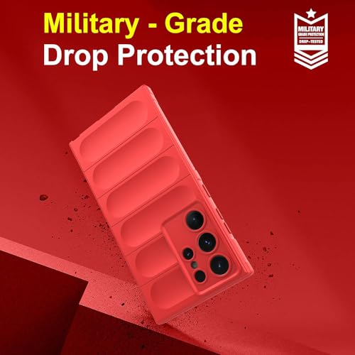 Image of amazon basics Basic Case for Samsung Galaxy S24 Ultra 5G (Silicone Red)