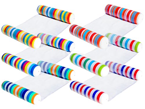 FindUWill Pool Hammock Float - 6 Pack Water Hammocks 4-in-1 (Saddle, Hammock, Lounge Chair, Drifter) Multi-Purpose Pool Floats, Lake Beach Floating Loungers for Adults