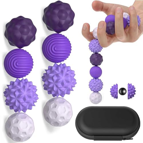 Hnsypx 8-teiliges sensorisches Magnetball Fidget-Spielzeug Set
