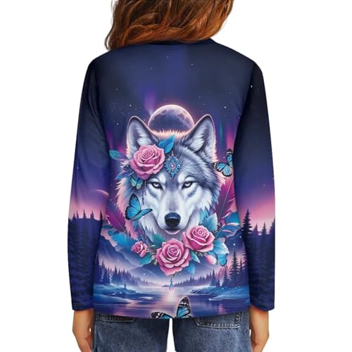 Image of Uourmeti Girls Graphic Tees Long Sleeve T Shirts for Teens Casual Tshirts Junior Sportswear Fall Tops