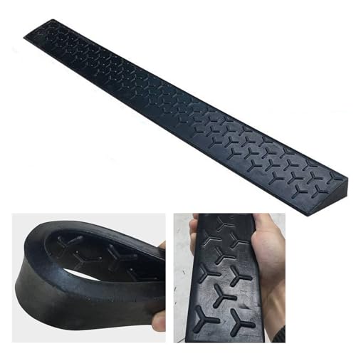 Alfombrilla para Rampa de Umbral Rampa de Goma Maciza Alfombrilla Antideslizante para Escalones de Alta Resistencia Rampa para Bordillos de 1-10 Centímetros de Altura Robusta Y Práctica para Rampa de