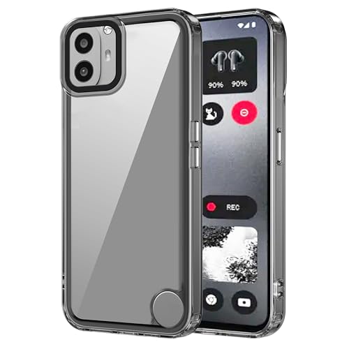 Image of amazon basics Back Case Cover for CMF by Nothing Phone 1 | Compatible for CMF by Nothing Phone 1 Back Cover | Case Cover with Camera Protection | (TPU + PC | Translucent Black)