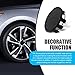 Tesnaao 4 PCS Car Wheel Center Cap, ABS Wheel Hub Protector, Snap-On Wheel Center Hub Cap, Outer Diameter 54mm, Card Diameter 50mm (Black)