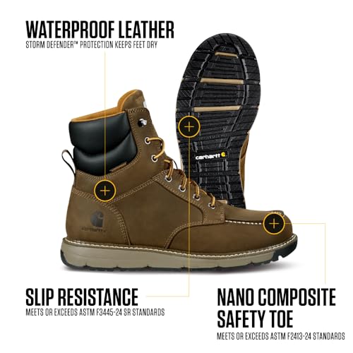 Bottes imperméables Carhartt Millbrook FM6423-M11.5M Nano Toe Marron - 3